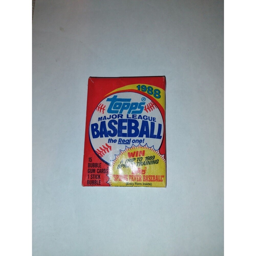 Vintage 1988 Topps Major League Baseball Cards Wax Pack